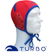 Turbo waterpolo cap (size m/l) professional keeper rood blauw nummer 13
