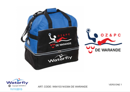 *Custom Design* De Warande Waterfly Zwemtas (Levertijd 4 tot 8 weken)