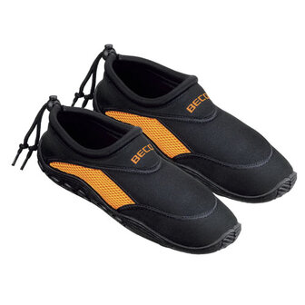 BECO Neopreen surf- en zwemschoen, zwart/oranje, maat 45