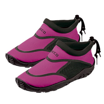 BECO Kinder neopreen surf- en zwemschoen, roze/zwart, maat 25