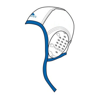 Magazijn opruiming Turbo Waterpolocap nummer 14 wit classic
