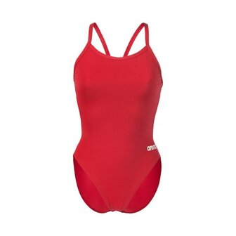 Arena W Team Swimsuit Challenge Solid red-white 44