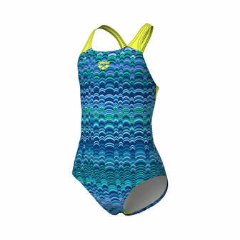Arena G Ondulation Swimsuit Swim Pro Back navy-soft green 6-7