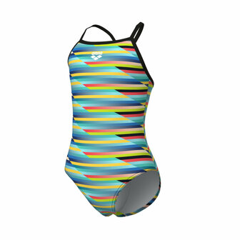 Arena G Racing Stripe Swimsuit Lightdrop Back black-black 12-13