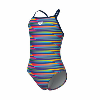 Arena G Racing Stripe Swimsuit Lightdrop Back multi-navy 14-15