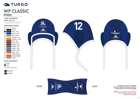ZV Onderdak Turbo Waterpolocap set classic Professional (print 2025)