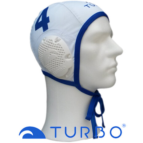 Turbo Waterpolocap nummer 2 wit classic