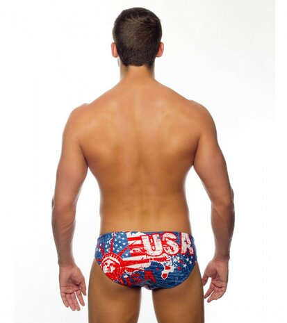 Special Made Turbo Waterpolo broek Usa Vintage Map